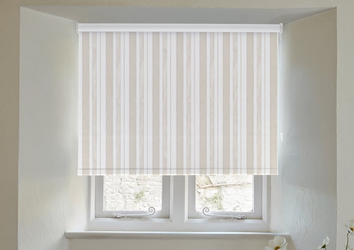 Shabby Chic by Rachel Ashwell Watercolour Stripe (Blackout), Natural - Twist&Fit Roller Blind - Image 3